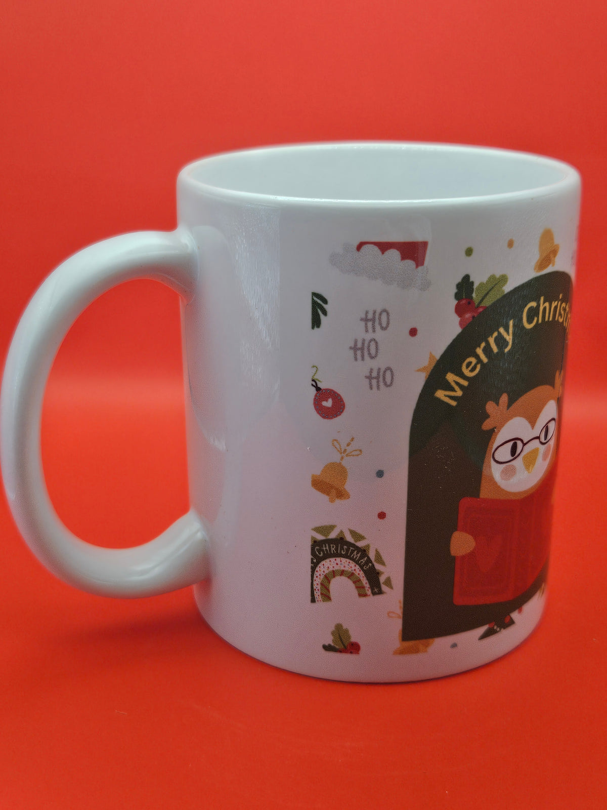 Children's Christmas Owl Booklover Mug
