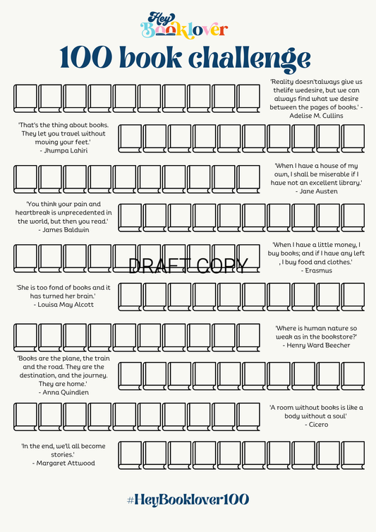 100 Book Challenge Poster