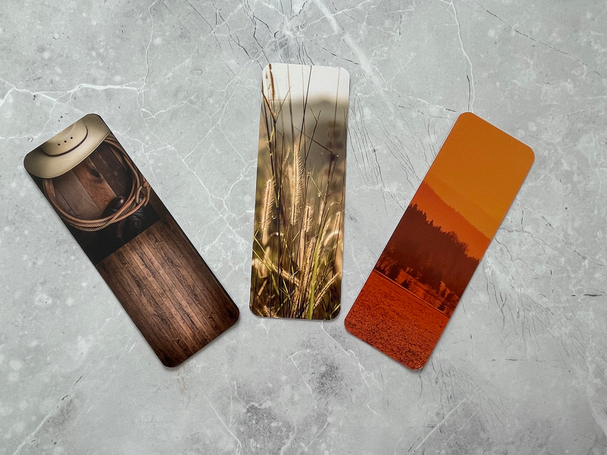 Set of three Cowboy Romance Bookmarks